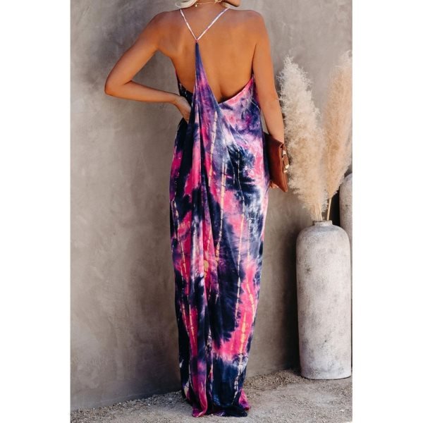 Tie-dye Drape Maxi Dress