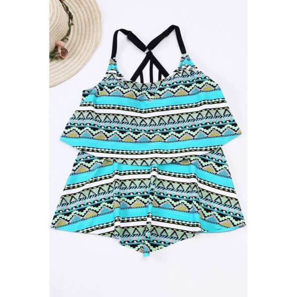 Ruffle Layered Beach Holiday Tankini Top