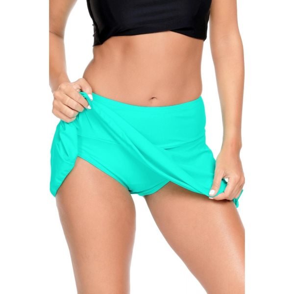 Mint Ruffle Swim Skirt